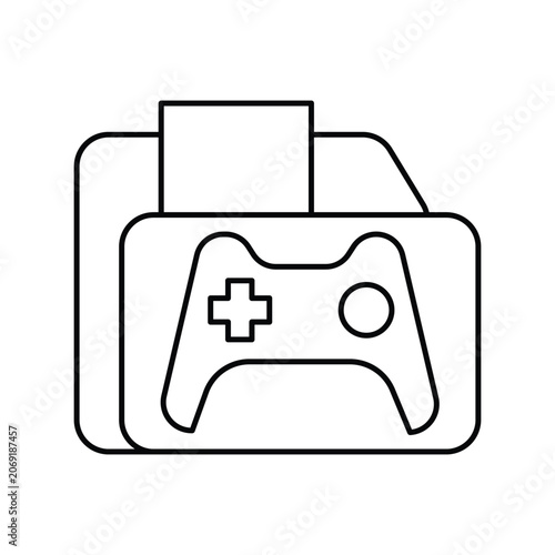 Folder icon with white background vector stock illustration