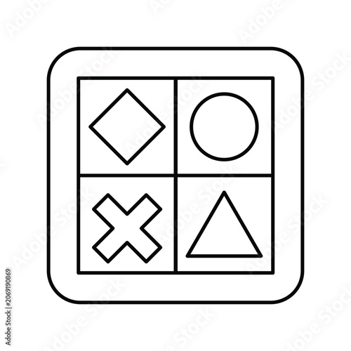 Shapes icon with white background vector stock illustration