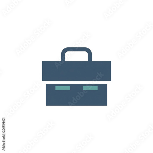 Minimalist Briefcase Icon Vector Illustration