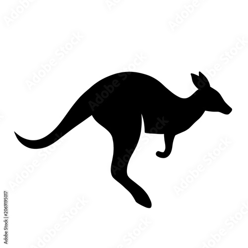 Принти на полотні silhouette of a kangaroo vector Icon illustration