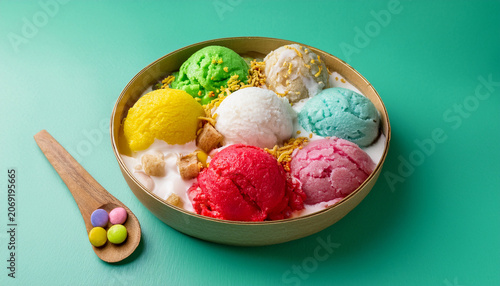 Philippine Halo Halo Flat Lay With Colorful Toppings