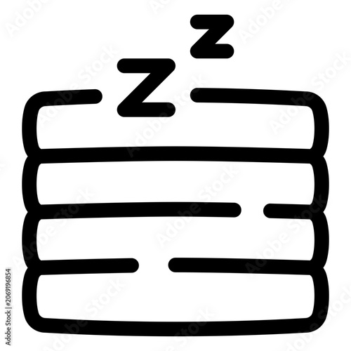 Sleeping Bag Outline Icon, Camping Gear, Equipment Travel