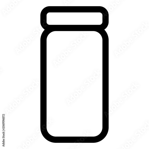 Thermos Outline Icon, Bottle Container, Beverage Insulated Tumbler