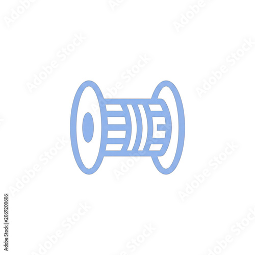 Minimalist spool of thread icon