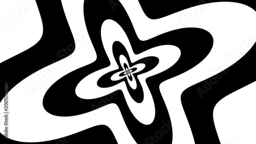 Foto Opt illusion black and white background