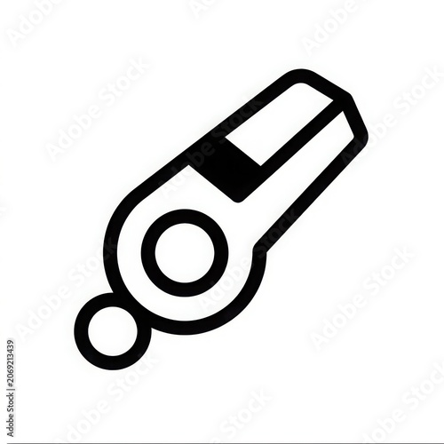 Portable digital thermometer icon black and white line art