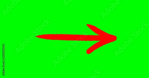 red arrow green screen