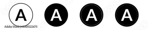 Foto Letter A Logo Design Simple Letter A in Circle bundle file