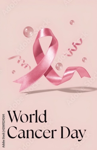 Inspiring Pink Ribbon Design for World Cancer Day Celebration and Awareness Campaign