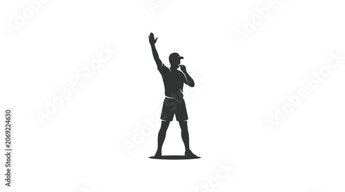 Sports Referee Silhouette Vector