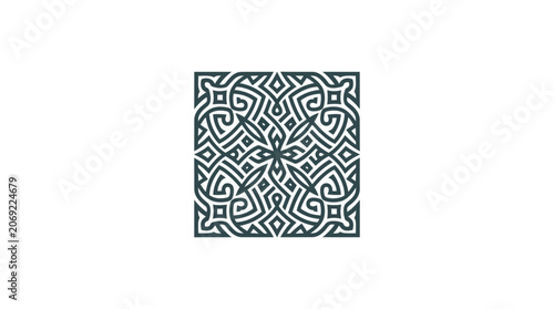 Intricate Geometric Knotwork Vector Design