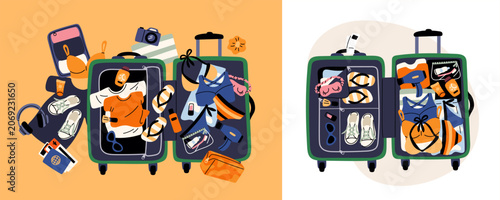 Fotografie Open suitcases