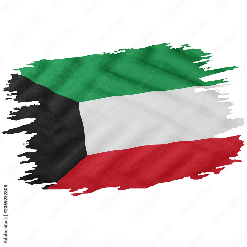 Naklejka premium Kuwait Flag Texture