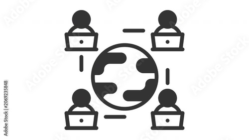 Animated remote team icon