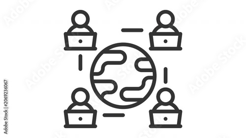 Animated remote team icon