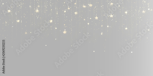 Foto Brilliant gold glitter lights and shimmering particles for luxury events wedding