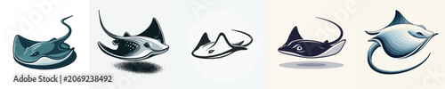 Foto Stingray Vector Illustrations