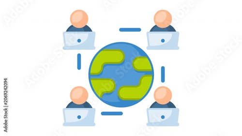 Animated remote team icon
