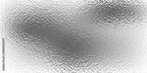 Quadro su tela Shiny silver foil metallic texture - glossy gray steel gleaming surface, frosted glass effect with blur glare reflection, bright polished metal material