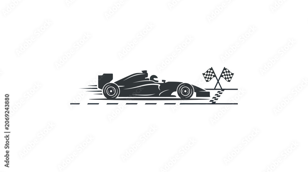Fototapeta premium Formula One Race Car Vector Illustration