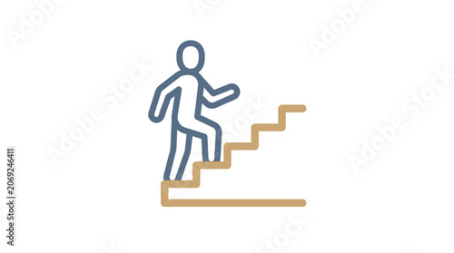 Photos Person Climbing Stairs Icon