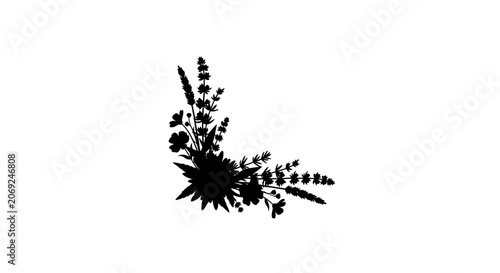 Floral Corner Silhouette Arrangement