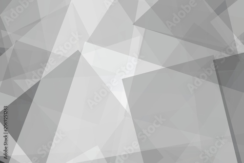 Foto Abstract background, featuring overlapping translucent, gray and white, geometri
