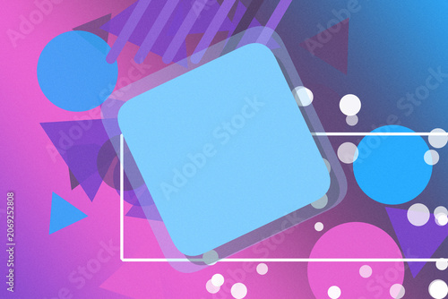 An abstract blue smartphone floats over a vibrant pink geometric scene with bokeh dots, creating a modern tech vibe for ads, banners, and creative presentations.