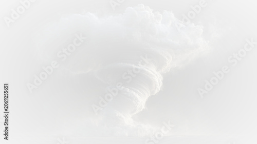 Slika na platnu Massive hurricane tornado png featuring swirling air vortex, dark thunderstorm clouds, realistic climate disaster effect, transparent background and dramatic nature phenomenon