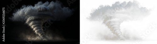 фотографія Powerful whirlwind png illustration with rotating vortex and weather disaster atmosphere