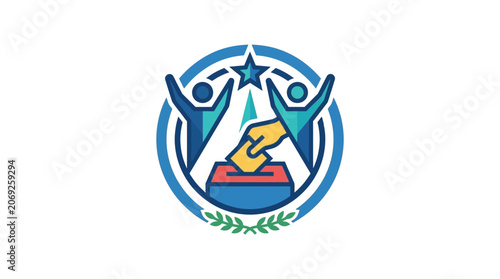 Voting concept, election symbol, democratic choice, ballot box, citizen participation