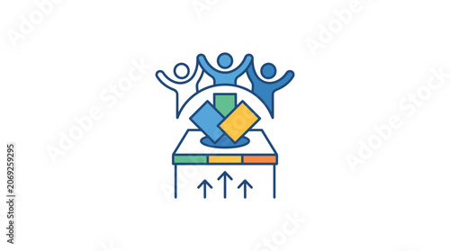 Voting Concept: People Casting Ballots for Election or Democracy