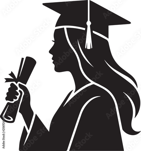 graduate student with diploma