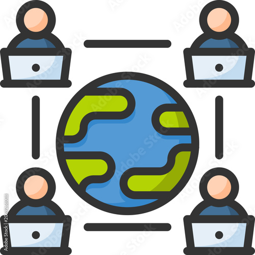Remote team icon