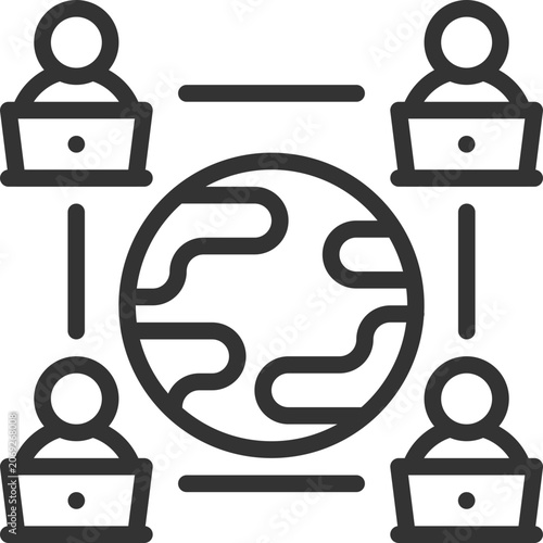 Remote team icon
