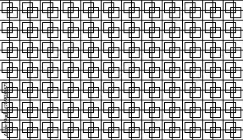 Minimalist geometric seamless monochrome squares interlocking pattern