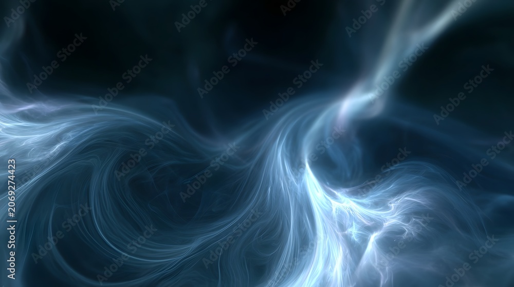 Fototapeta premium Luminous swirling fractal patterns create a soft focus dynamic abstract background with subtle texture