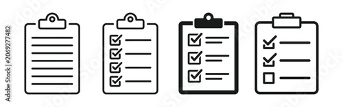 Approved document icon with checkmark badge vector symbol, line and glyph style set for business verification, task completion, contract approval, form validation and quality assurance clipart.