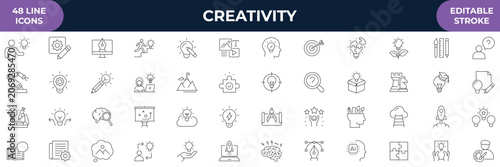 Foto Creativity icon set