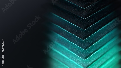 Sustainability reporting layers with teal carbon data and dark copy space