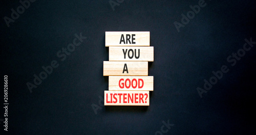 Bild auf Leinwand Are you a good listener symbol