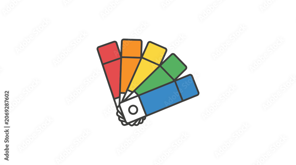 Fototapeta premium Colorful paintbrush with rainbow colors.