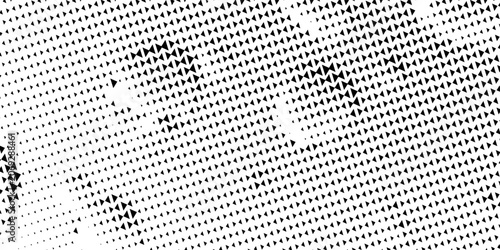 Foto Abstract halftone background with wavy surface made of gray dots on white
