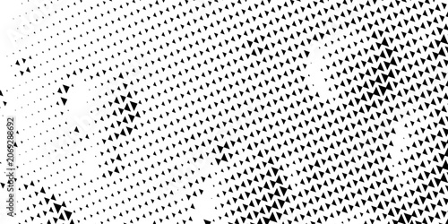Foto Abstract halftone background with wavy surface made of gray dots on white