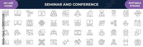 Canvastavla Seminar and Conference Icon Set