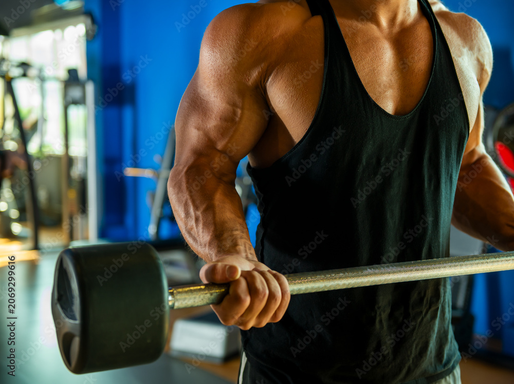 Fototapeta premium Barbell Grip Closeup.