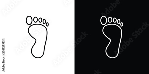 Fotografía Footprint icon graphics editable linear strokes