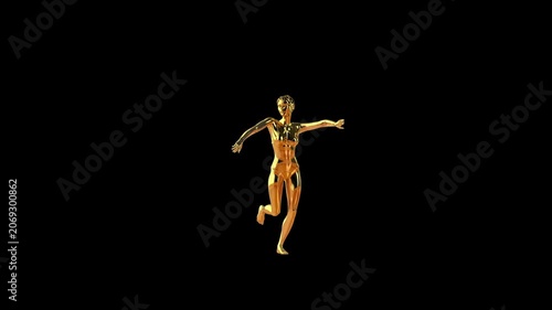 Beautiful golden woman salsa dancing, Luma Matte