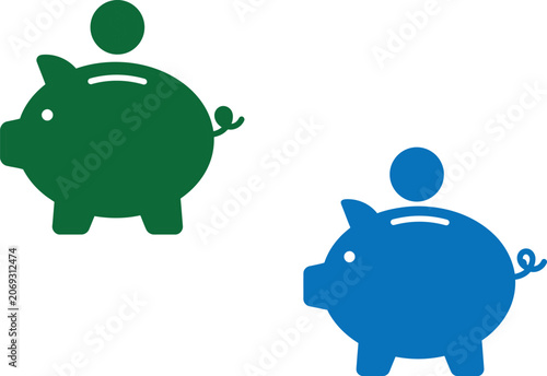 Fotografi Piggy bank savings concept for personal finance and budgeting