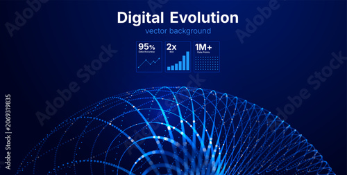 Abstract quantum computing and AI background with glowing digital lines, neural network shapes, futuristic technology elements, and cyber data flow.